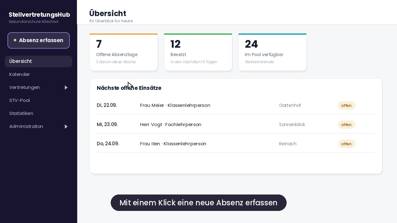 Kurzanleitung: Absenz erfassen